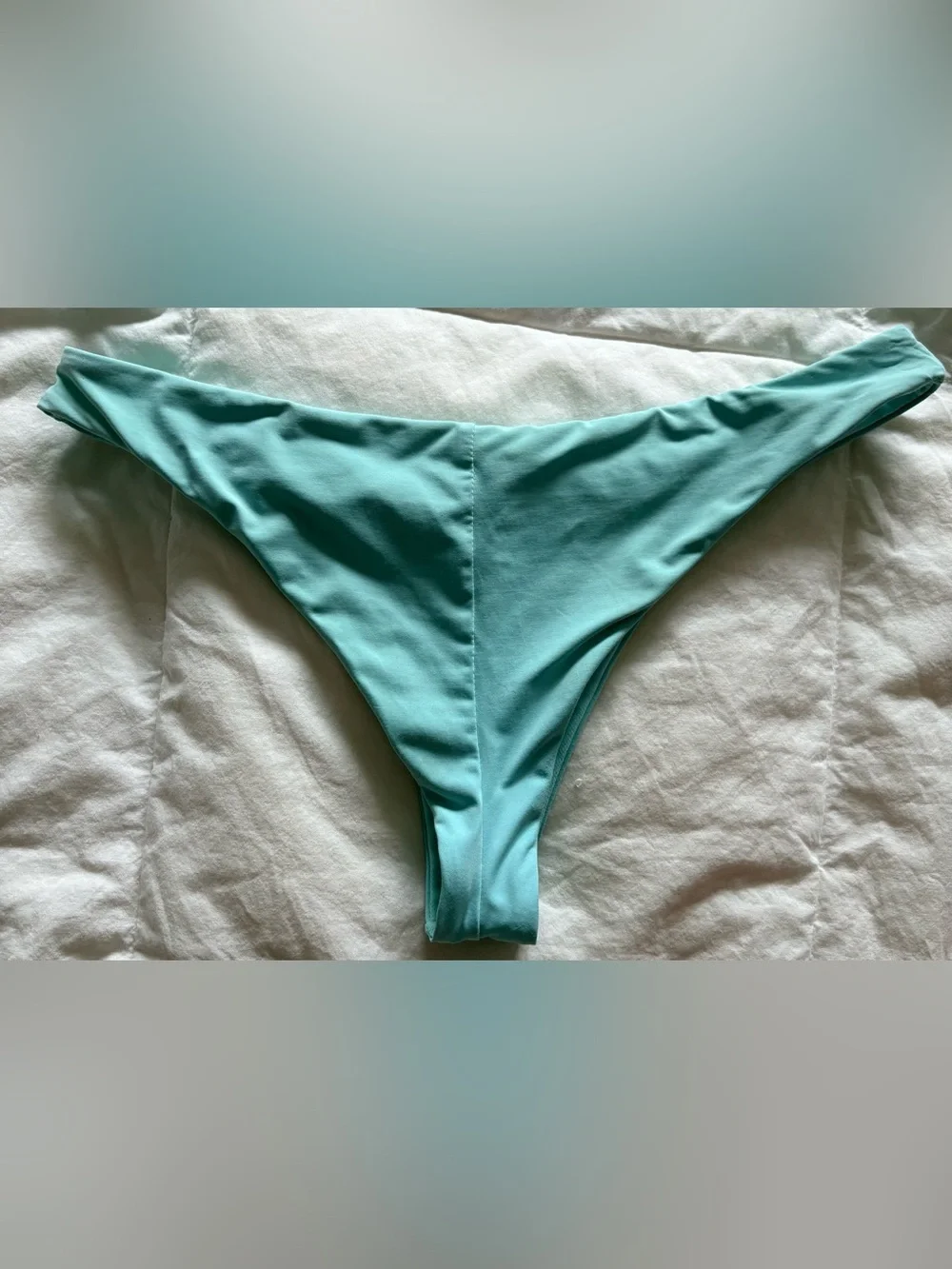 Frankies Bikinis Turquoise Cheeky Bikini Bottoms Size Small